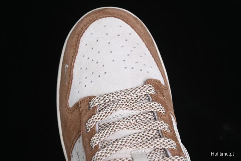 Nike SB Dunk Low Stussy Collaboration - Mummy Brown Anniversary Custom Low-Top Casual Sneakers - XX3168-601