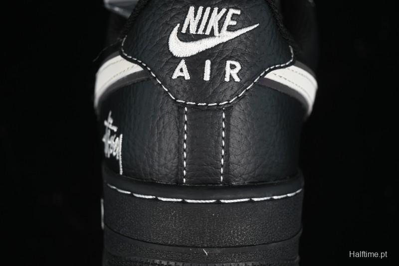 Nike Air Force 1 '07 Low Stussy Collaboration - Samurai Black Low-Top Casual Sneakers - XZ6188-969