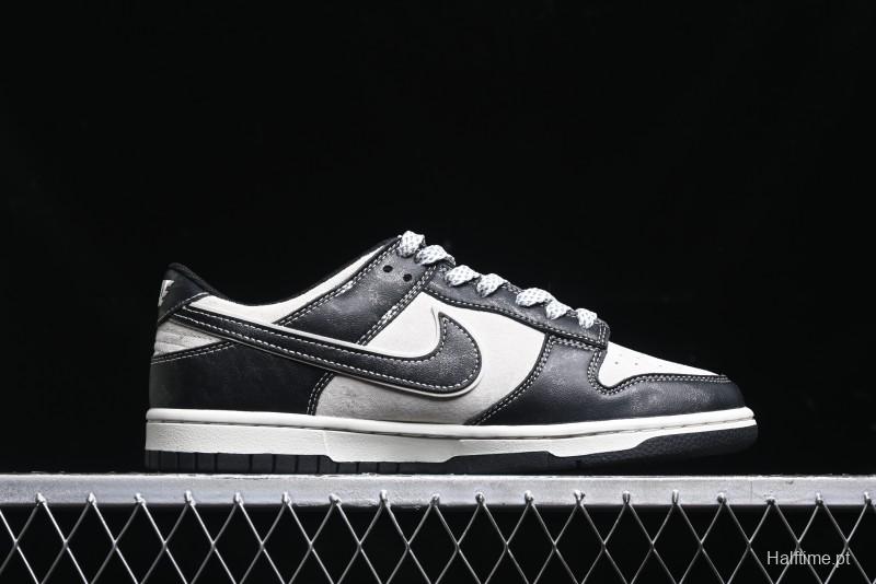 Nike SB Dunk Low The North Face Series - High Gloss Black Swoosh Anniversary Custom Low-Top Casual Skate Shoes - DJ2024-047