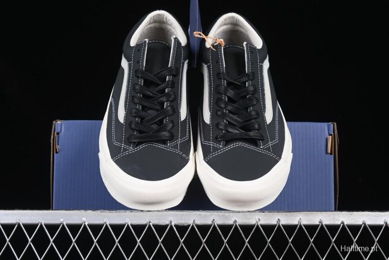 Vans Premium Old Skool 36 Full-Grain Leather Retro Skate Shoes - VN000D57BLK
