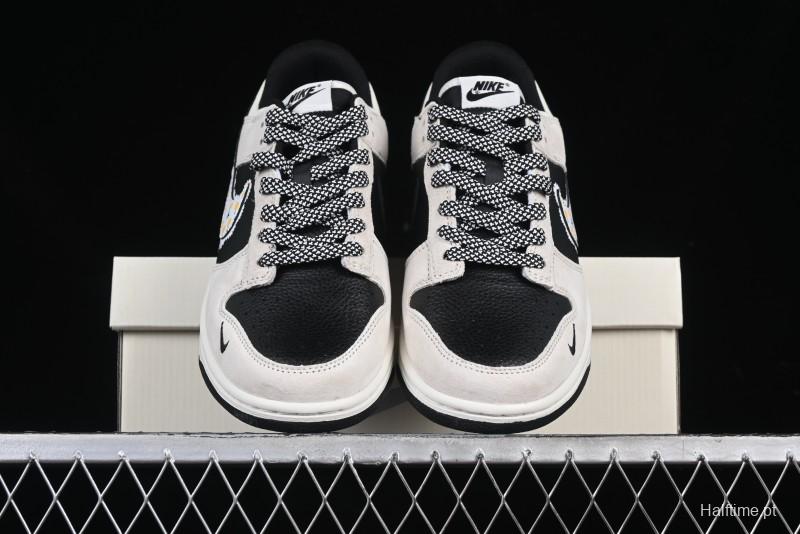 Nike SB Dunk Low Lightning Collaboration Daisy White Swoosh Anniversary Custom Low-Top Casual Skate Shoes - DJ2024-073