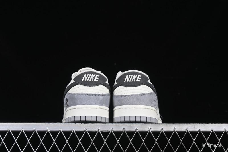 Nike SB Dunk Low The North Face Collaboration Beige Grey Double Swoosh Anniversary Custom Low-Top Casual Skate Shoes - DJ2024-067