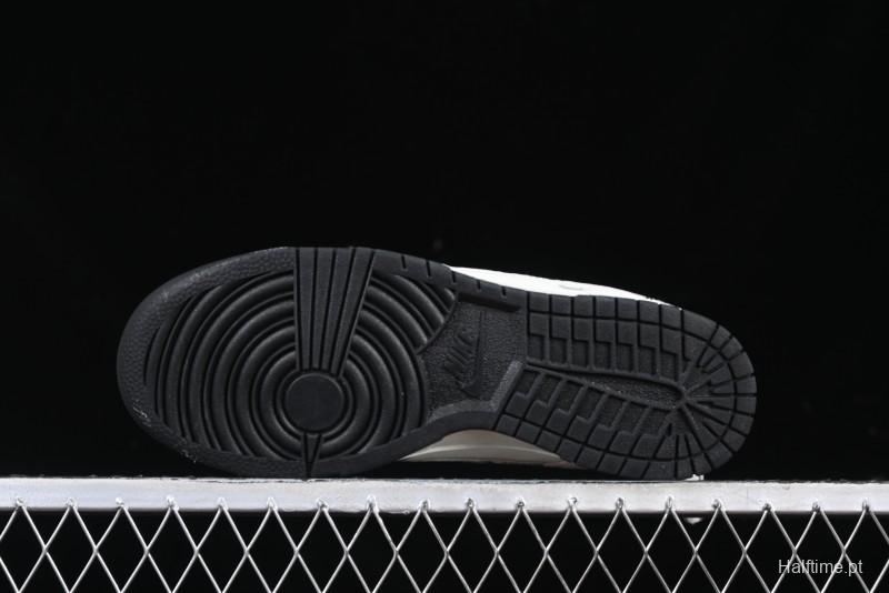 Nike SB Dunk Low Stussy Collaboration Zebra Black White Swoosh Anniversary Custom Low-Top Casual Skate Shoes - DJ2024-060