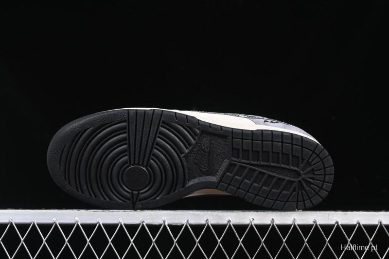 Nike SB Dunk Low Anniversary Edition Customized Sneakers with Grey Swoosh Logo - DJ2024-083