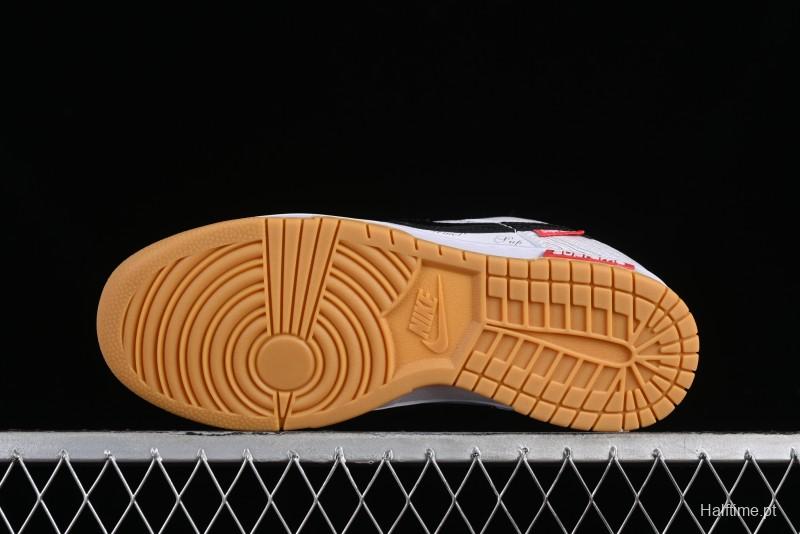 Supreme x Nike Dunk Low SB Casual Skate Shoes with Zoom Air Cushion - XD6188-034