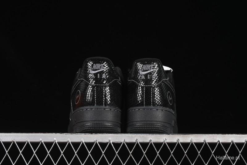 Nike Air Force 1'07 Low Lightning Collaboration Black Snake Scale Casual Sneakers - SC9207-529