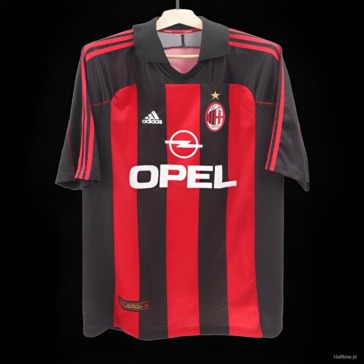 Retro 00/01 AC Milan Home Jersey