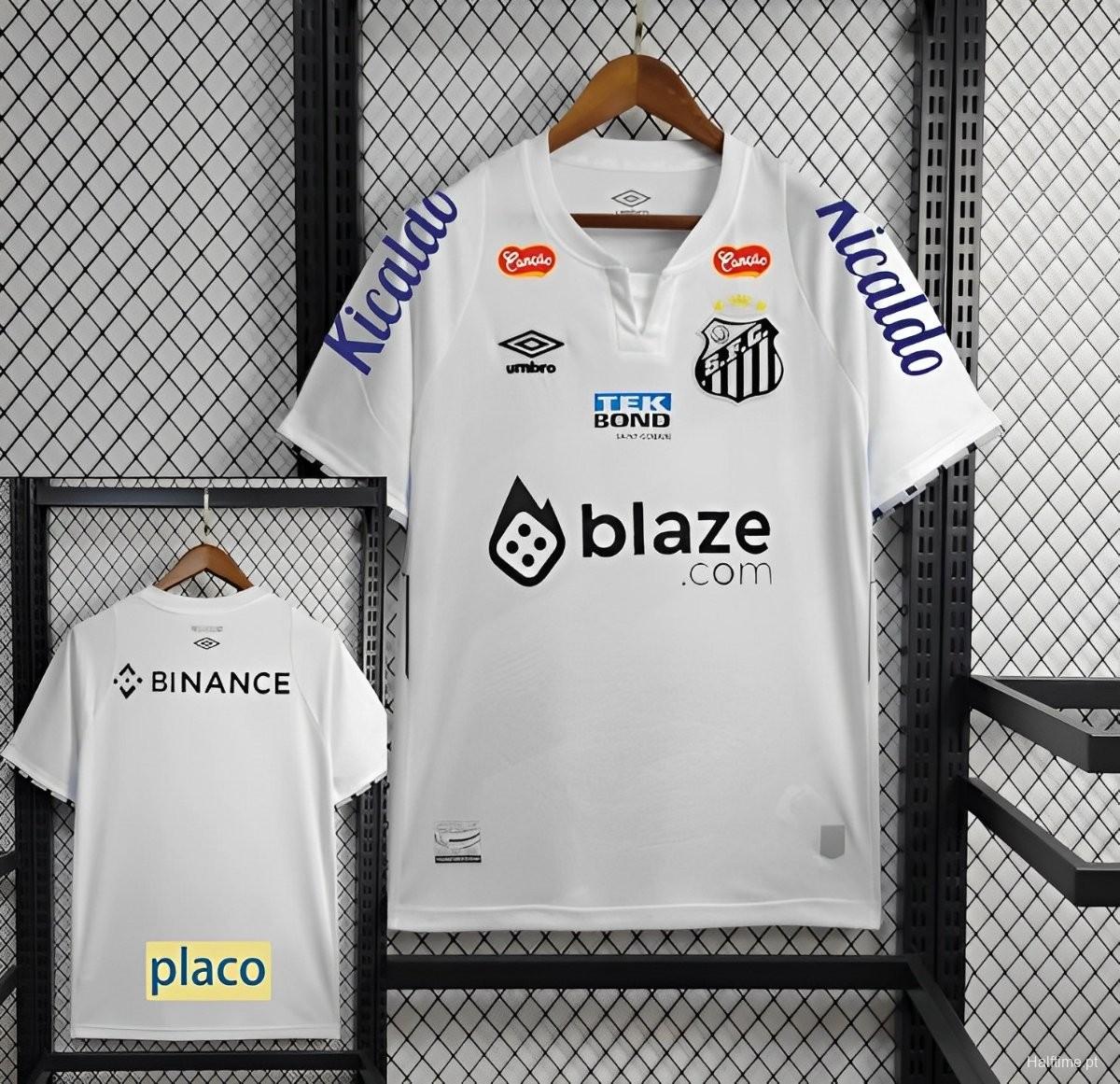 24/25 Santos Home Jersey + All Sponsors