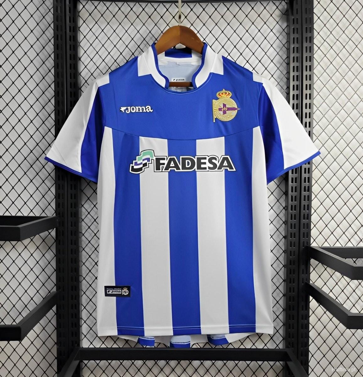 Retro 03/04 Retro Deportivo La Coruna Home Jersey